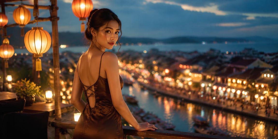 Người dùng tại Hội An thư giãn bên cà phê và truy cập nền tảng cá cược trực tuyến